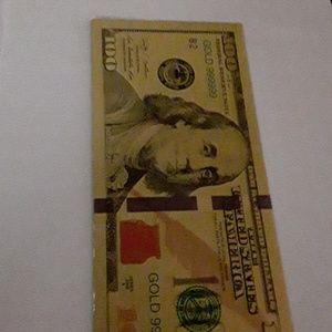 Rare 24k Gold $100 Banknote collectible money